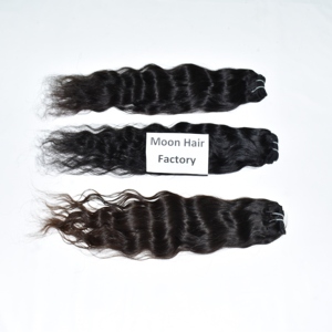 Extensiones de Cabello Humano 100% Puro, Ondulado, Estilo Brasileño, Cabello Virgen, Color Natural Negro, Sedoso, Suave y Resistente - Product Image 1