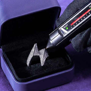 Luxury 18K <b>Gold</b> Filled Moissanite <b>Cocktail</b> <b>Ring</b> Pyramid Shape Pave Setting Unisex Party Jewelry - Product Image 4