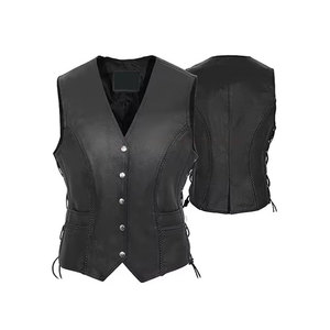 Chaleco de Cuero Genuino para Mujer, Transpirable, Estilo Vintage, Chaqueta sin Mangas de Alta Calidad, Hecho en Pakistán, Prenda Exterior Premium - Product Image 1