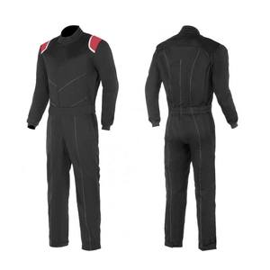 Combinaison de karting noire personnalisée pour adultes - Combinaison de course automobile professionnelle avec logo personnalisé, coupe confortable et utilisable en toutes saisons - Product Image 1