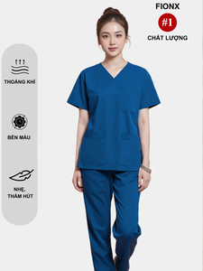 OEM/ODM Customizable Medical <b>Scrub</b> Set Women Multi-Pockets Stretchy Nursing Uniforms Breathable Hospital Work <b>Clothes</b> - Product Image 5