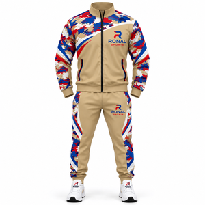 Conjunto Deportivo de Manga Larga con Estampado de Camuflaje, Transpirable, de Poliéster, para Primavera, Premium, Elegante, Cómodo, de Calidad, a la Moda - Product Image 1