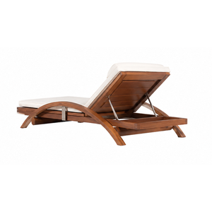 Chaise longue de luxe en teck massif pour l'extérieur, chaise longue de piscine, chaise longue en bois pour patio, idéale pour les resorts, les villas et les hôtels - Product Image 5