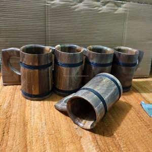 แก้วไม้มะม่วงธรรมชาติทำมือ ขนาด 6 นิ้ว แก้วกาแฟไม้ตกแต่ง ราคาดีที่สุด - Product Image 2