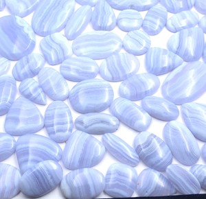 Handmade Blue Lace Agate Quartz Gemstone Oval/<b>Cushion</b> Cut Polished Loose Stones for Jewelry Making Jaipur Pairs - Product Image 2