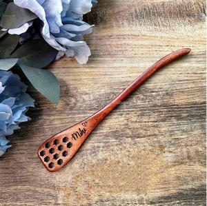 Cuillère à louche en bois indienne faite à la main Top tendance Bâton de miel en bois de différentes tailles Vente à chaud - Product Image 4