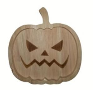 Planche à découper d'Halloween faite à la main, ronde, en bois avec option de suspension en corde naturelle, personnalisable pour la maison, l'hôtel, le restaurant - Product Image 2