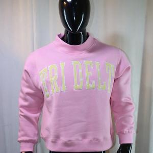 Sudadera TRI DELTA con cuello simulado, 450 GSM, nombre personalizado, bordado en aplique, corte holgado, 100% algodón, felpa francesa. - Product Image 5