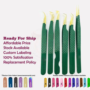 Professional Stainless Steel Eyelash Tweezers Lash Applicator <b>Precision</b> <b>Tool</b> Durable High Quality for Salon Use Reasonable Price - Product Image 3