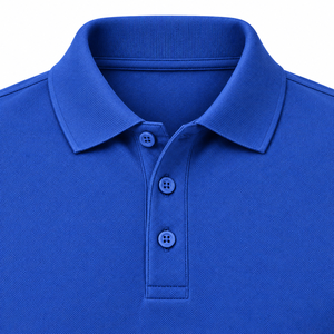 Men's Long Sleeve <b>Polo</b> <b>Shirt</b> Light <b>Blue</b> Solid Color Casual Button Down Collar Knitted Top - Product Image 6