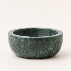Bol en marbre vert au design attrayant, bol à salade et à fruits en pierre naturelle de luxe pour la décoration de cuisine et la table, vente en gros - Product Image 1