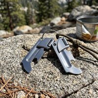 Ouvre-boîte EDC ultra-compact avec ouvre-bouteille intégré, outil de survie portable pour le camping et la randonnée en plein air