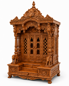 Traditional South Indian Style Open Temple Designs Premium Open Design Wooden Pooja <b>Mandir</b> for Home Prayer Room For Australia - Product Image 2