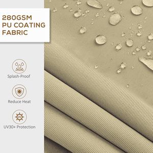 Tenda da Sole Retrattile Beige 12x10, Protezione UV, Antivento, Telaio in Alluminio, Ombreggiante per Terrazza, Balcone, Giardino, Estensibile con Proiezione di 5m - Product Image 6