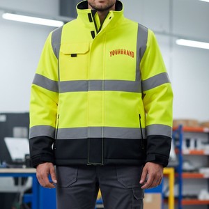 Industrial Reflective <b>Jacket</b> Waterproof High Visibility Protective <b>Jacket</b> For Construction Road <b>Workers</b> - Product Image 4