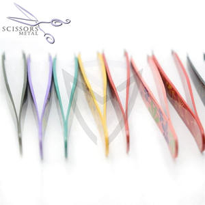 Pinzas Profesionales para Cejas de Acero Inoxidable de Grado Quirúrgico con Punta Curva para Extensión de Pestañas, Depilación y Maquillaje - Product Image 2