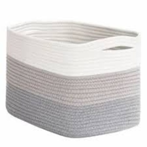 Clothing Organizer <b>Foldable</b> Collapsible Stackable 100% Cotton Woven Eco-Friendly Durable Lightweight Portable Modern <b>Basket</b> - Product Image 5