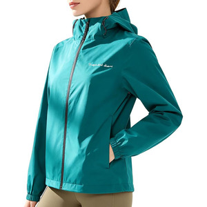 Chaqueta Impermeable para Mujer, Ligera, Cortavientos, con Capucha, para Senderismo - Product Image 1