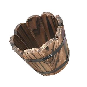 Pot de fleurs rustique en bois de style seau pour la décoration de la maison, du jardin et du balcon - Product Image 5