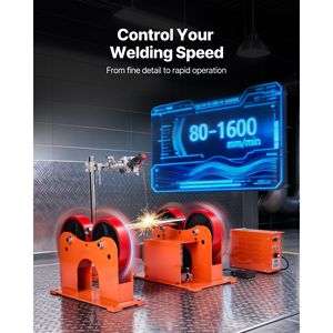 Rulli di Rotazione per Saldatura con Capacità di Carico di 2205 Libbre, Diametro 24 Pollici, Rulli in PU Regolabili per Rotazione di Tubi/Serbatoi - Product Image 4