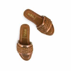 Chaussons de sport décontractés marron pour filles KD5567 - Product Image 1