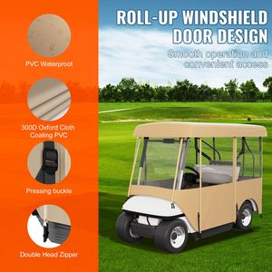 Tendalino Deluxe a 4 Lati per Golf Cart con Finestre Trasparenti, Impermeabile 300D, Adatto per 2+2 Posti, Copertura per Guida su Camion - Product Image 5