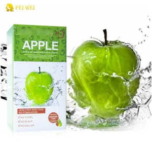 Tinte para el Cabello Negro de 500 ml, Crema Herbal de Manzana de Larga Duración para Uso Doméstico, Cobertura de Canas en 5 Minutos, Color Verde en Polvo - Product Image 4