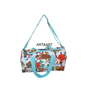 Bolsa de Viaje Acolchada de Algodón Hecha a Mano, Bolsa de Deporte de Lujo para Fin de Semana, Plegable, Ligera, con Cierre Seguro, Duradera, Multiusos - Product Image 3