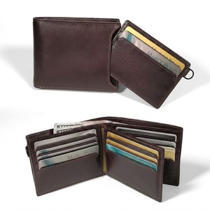 Cartera Bifold para Hombre Castello, Cuero Genuino de Alta Calidad con Curtido Vegetal, Cierre Abierto, Tarjetero Desmontable, Poliéster - Product Image 1