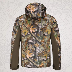 Combinaison de chasse sur mesure respirante, imperméable, antibactérienne, anti-humidité, manches longues, saison hivernale, confortable, en toile - Product Image 2