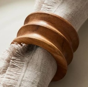 Anneau de serviette en bois, design exclusif, pour service de table, mariage et centre de table événementiel - Product Image 6