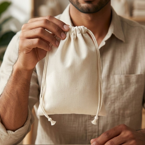 Sac à dos en toile de coton personnalisé avec cordon de serrage |   Sac de sport écologique |   Sac de courses pour épicerie |   Sac fourre-tout promotionnel uni - Product Image 1