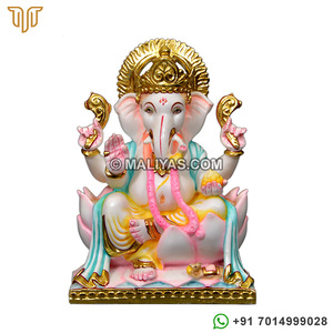 ฝุ่นหินอ่อนพระพิฆเนศ & เรซิ่นรูปเคารพ | รูปปั้นพระพิฆเนศสำหรับตกแต่งบ้าน & วัด-มาลายาส - Product Image 1