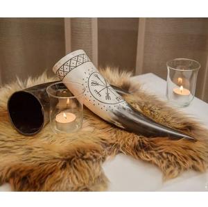 Cuerno para Beber Estilo Vikingo, Ecológico, Hecho a Mano, de Cuerno Natural, para Cerveza o Sidra, Accesorio para Bar o Reenactment - Product Image 4