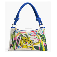 Gaya Bohemian India buatan tangan manik-manik wanita tas Clutch tas bahu belanja malam elegan Boho