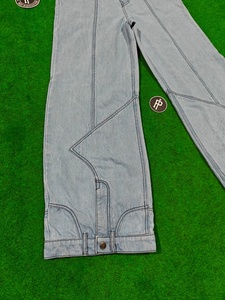 Denim Manufacturer Custom Vintage Wash Blank Oversized <b>Jeans</b> Streetwear Straight Wide Leg Baggy Cotton Denim Pants <b>Jeans</b> for Men - Product Image 2