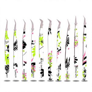 Pince à épiler d'extension de cils colorés de haute précision Outils professionnels en acier inoxydable pour Lash Artists Pro Expert Series - Product Image 1