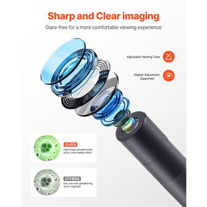 Microscopio Trinoculare Professionale con Ingrandimento 40x-5000x, Illuminazione LED, Adattatore per Telefono in Alluminio - Product Image 4