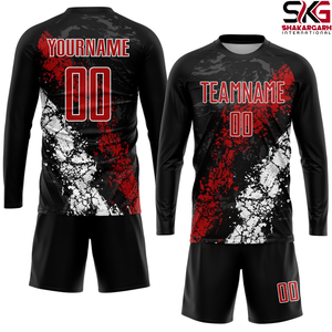 ชุดเสื้อฟุตบอลแบบกำหนดเอง แห้งเร็ว ระบายอากาศได้ดี ผลิตจากโพลีเอสเตอร์ 100% เสื้อแขนสั้นสำหรับทีม พร้อมพิมพ์ชื่อและหมายเลข - Product Image 4