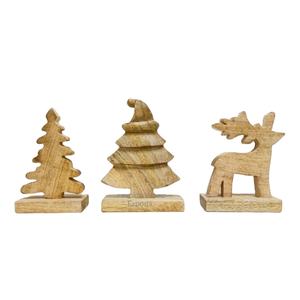 Sapin de Noël en bois personnalisable, décoration de vacances sculptée à la main pour les restaurants, les cafés et les intérieurs - Product Image 4
