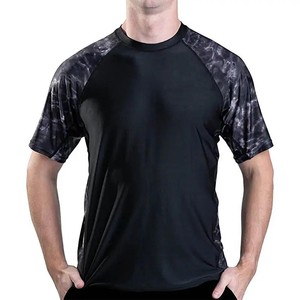 <b>Top</b> Selling Men's Short Sleeve Rashguard <b>Swimsuit</b> Quick Dry Fitness Surf T-Shirt Customized Design Customized Logo Printing - Product Image 4