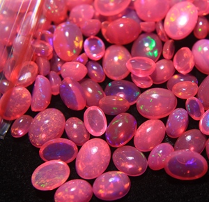 Opale naturelle rose, pierre précieuse, opale d'Éthiopie, cabochon ovale avec jeu de couleurs pour la fabrication de bijoux, fournisseur en gros - Product Image 5