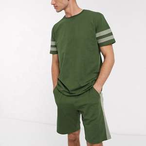 Vêtements pour hommes, ensembles 2 pièces imprimés en relief, été, 100% coton, t-shirt et short pour hommes imprimés - Product Image 6