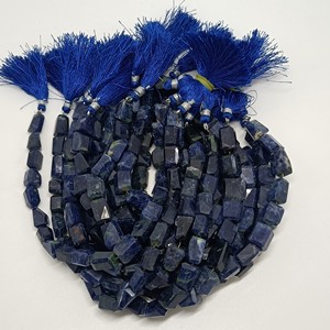 Perles roulées en sodalite naturelle en gros, brin de 16 pouces, perles lâches pour la fabrication de colliers et bracelets - Product Image 3
