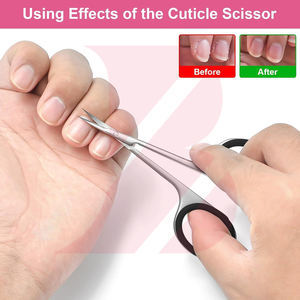 Tijeras para Cutículas con Agarre Antideslizante y Recubrimiento Negro, con Logotipo Personalizado, Herramienta de Belleza Profesional para Eliminar Piel Muerta - Product Image 4