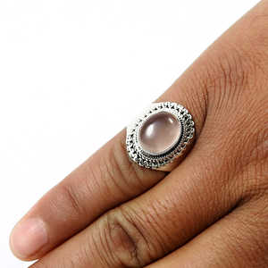 High Quality IGI Certified Rose <b>Quartz</b> Gemstone <b>Ring</b> Made of 925 Sterling Silver Bezel Setting Vintage Party Gift Boho Jewelry - Product Image 2