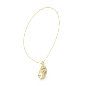 Collier pendentif diamant en forme de goutte d'eau avec chaîne en or rose 14 carats, bijoux de luxe pour femme, idéal pour fiançailles, mariage et soirées - Product Image 2