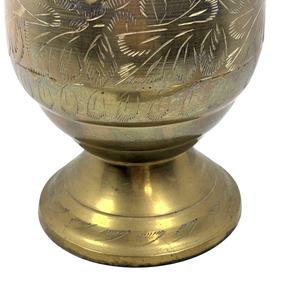 Modern Handmade Brass Flower <b>Vase</b> with Flower Motif Eco-Friendly Wide Mouth for Living Room Table Entryway Hall Decor - Product Image 4