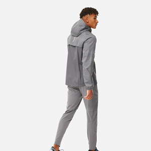 <b>Lightweight</b> 100% Cotton Winter Hooded Solid Men's Windbreaker Tracksuit Set 2 in 1 Design All Sizes Wholesale - Product Image 2