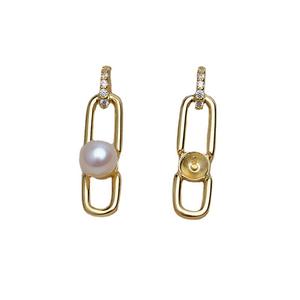 S925 Silver Pin Earring and Pendant Set <b>Open</b> <b>Ring</b> DIY Pearl Jewelry Accessories Semi-Finished 4336-Fashionable Fashion Jewelry - Product Image 5